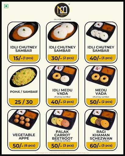 Original Naadbramha Idli food menu board