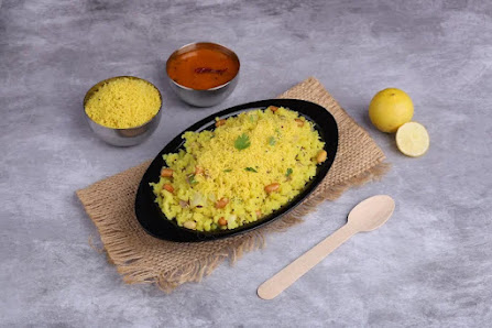 Poha and sambar from the Naadbramha Idli menu